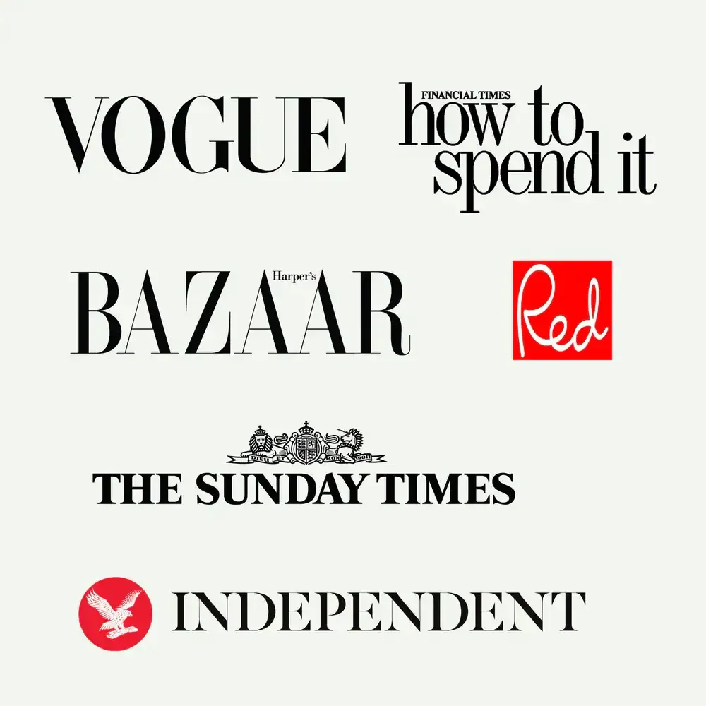 Prosody London natural perfume as featured in Vogue, FT How To Spend It, Harper’s Bazaar, Red, The Sunday Times and The Independent