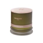 Rhapsodic Rose organic candle - green glass