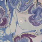 Rhapsodic Rose organic candle - blue pattern