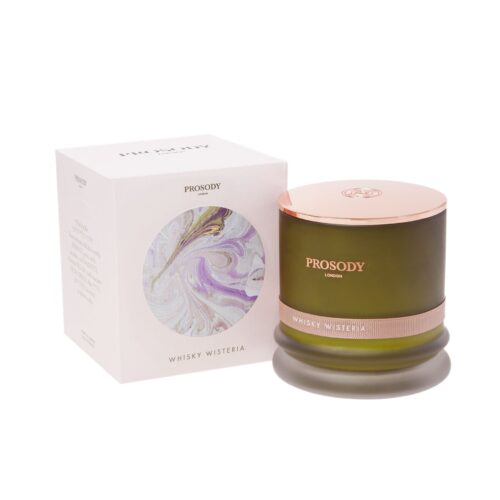 Whisky Wisteria - organic candle - with box