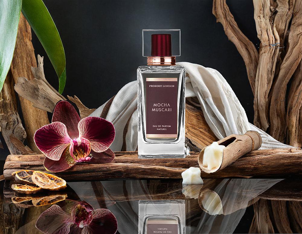 Mocha Muscari perfume with orchid and sandalwood
