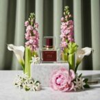 Bebop Allure natural cologne by Prosody London with snapdragons and calla lilies