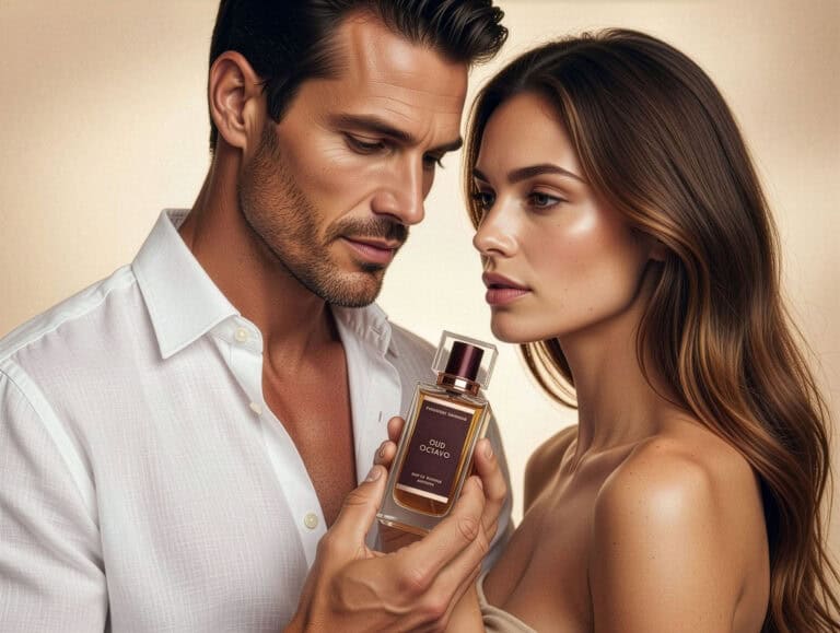 clean perfume with couple
