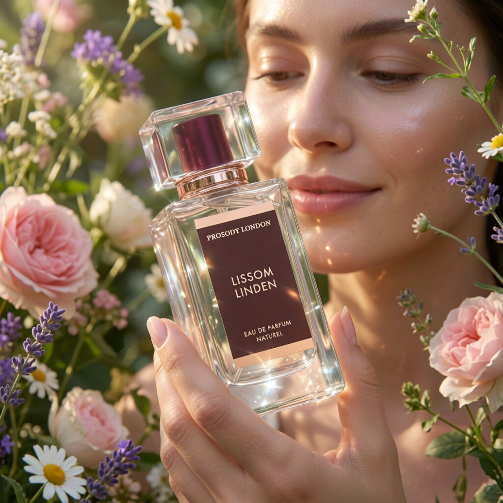 Ambrette Seed Skin Scent: A Natural Skin Musk Guide 4 Lissom Linden ambrette seed skin scent by Prosody London held among fresh flowers