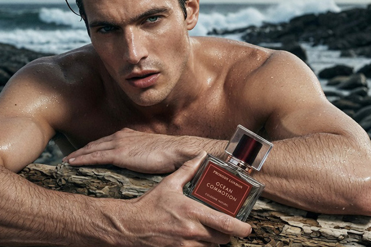Ocean Commotion — one of the best colognes for men by Prosody London, a botanical aquatic natural cologne