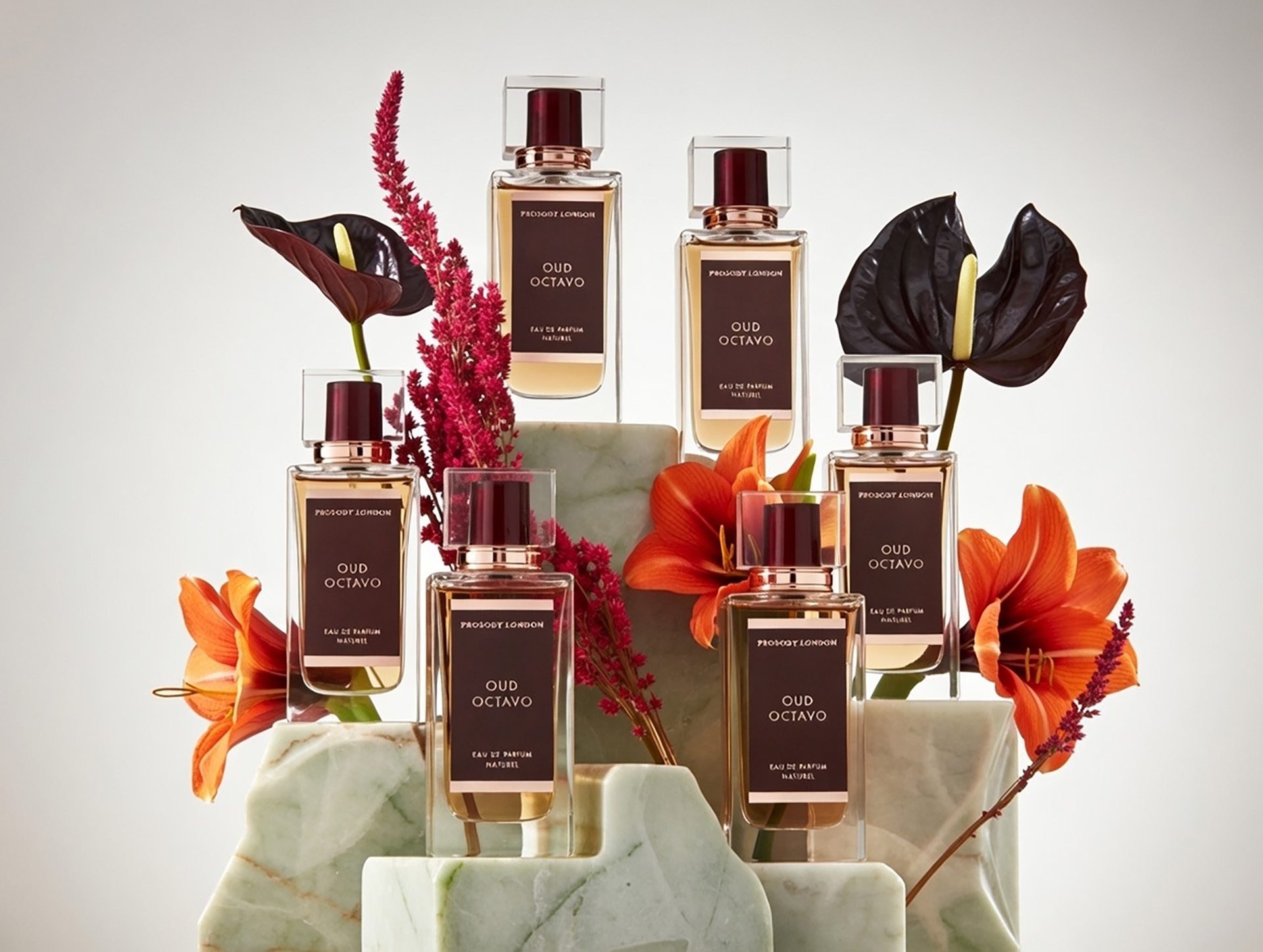 perfume brands with the best quality ingredients with red, orange and black florals