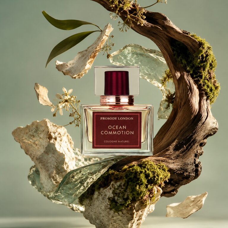 Home 9 Ocean Commotion natural cologne by Prosody London with driftwood, moss and soft green light